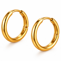 Bay by Aqua Dulce Sora Basic Hoop 20 mm i 18 kt. PVD-forgyldt rustfrit stål