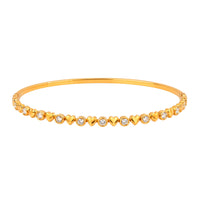 Bay by Aqua Dulce Stellar Heart Bangle armbånd i forgyldt stål med klare zirkonia