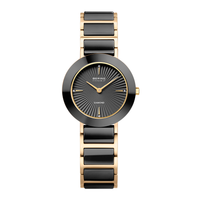 Bering Ceramic 11429-732 med sort keramik og guldfarvede detaljer