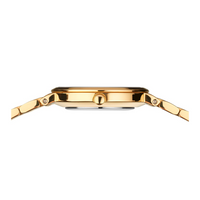 Sideprofil af Bering Classic 26 mm dameur med slankt minimalistisk design