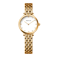 Bering Classic 28 mm dameur 11028-734 i guldfarvet stål