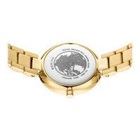 Bagside af Bering Classic 30 mm model 17529-730 med guldfarvet stållænke