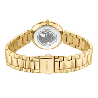 Bagside af Bering Classic 30 mm med diamantdetalje og sølvfarvet urskive