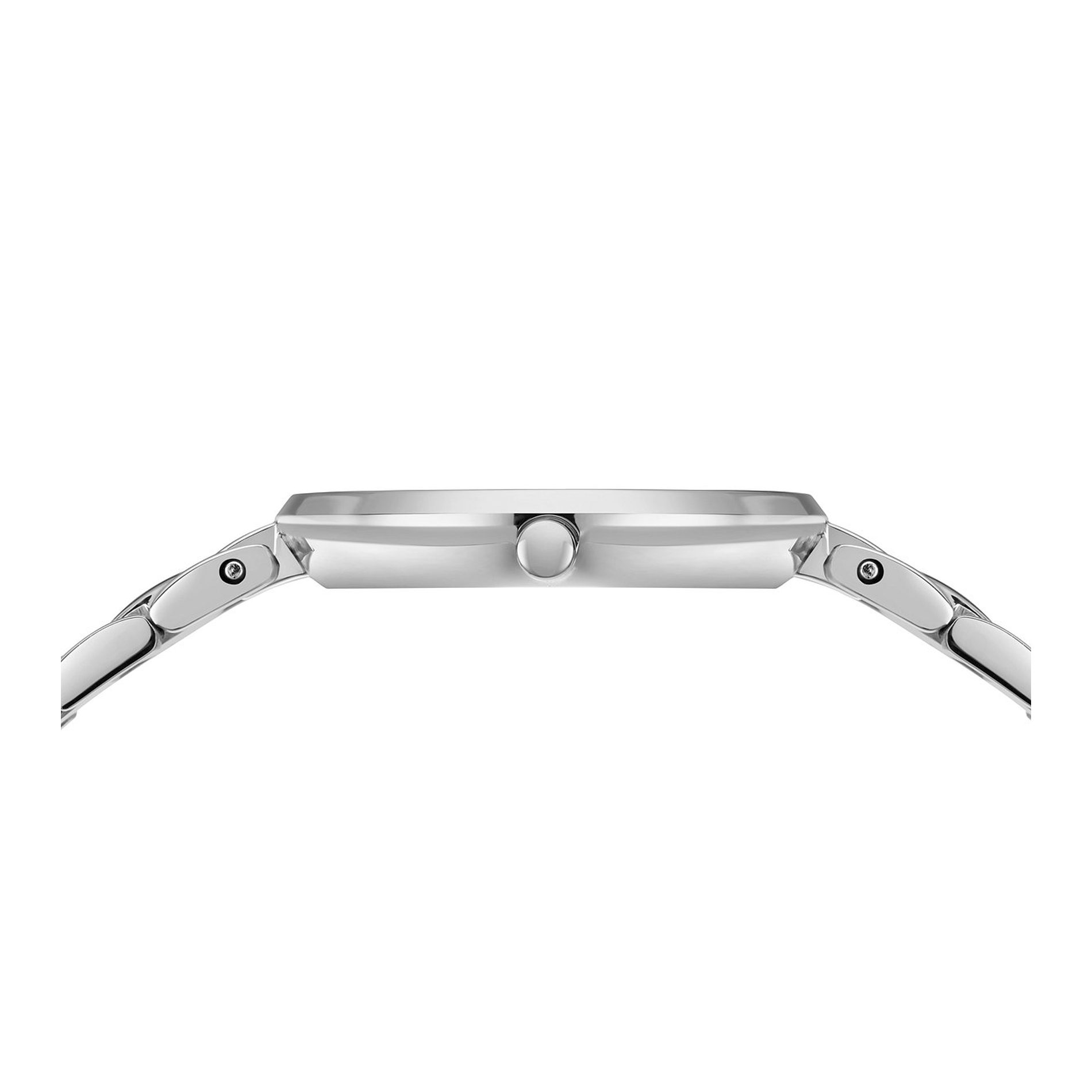 Sideprofil af Bering Sale dameur 30 mm i slankt rustfrit ståldesign