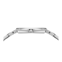 Sideprofil af Bering Sale dameur 30 mm i slankt rustfrit ståldesign