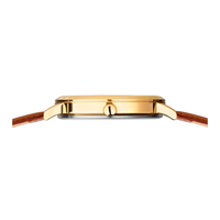 Sideprofil af Bering Titanium 18634-534 herreur i titan med slank urkasse