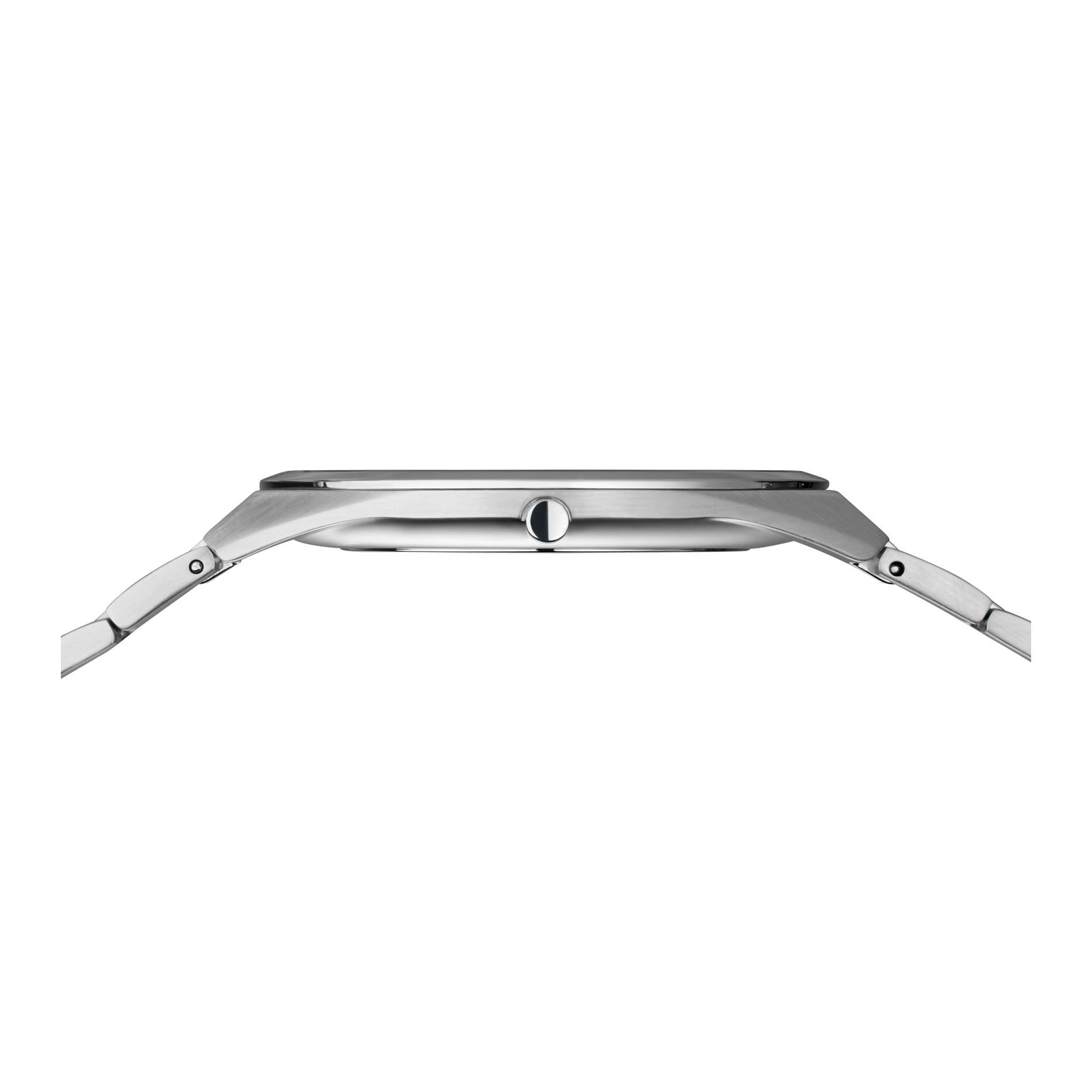 Sideprofil af Bering Ultra Slim 17240-707 med ekstra slank urkasse i rustfrit stål