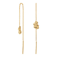 Camille Brinch Lille Sway Zebra Earlines i 22 karat forgyldt sterling sølv, 50 mm, med Zebra-vedhæng