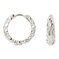 Camille Brinch Mellem Zebra Hoops i 925 sterling sølv med zebra-inspireret design og 18 mm diameter