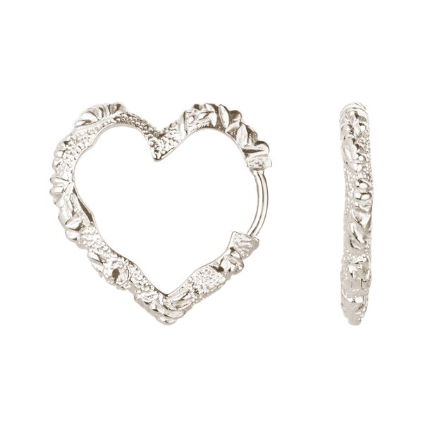 Camille Brinch Mini Heart Crush creoler i 925 sterlingsølv