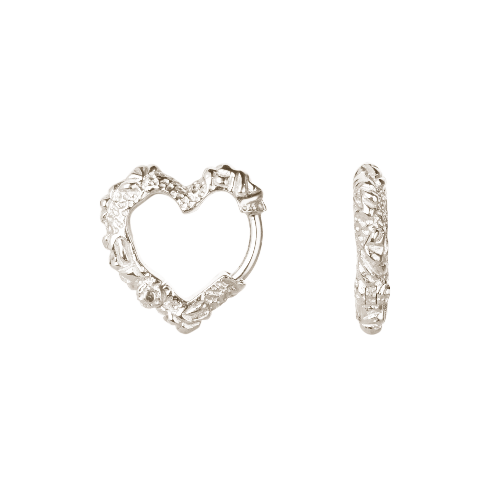 Camille Brinch Mini Heart Crush creoler i 925 sterlingsølv