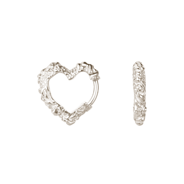 Camille Brinch Mini Heart Crush creoler i 925 sterlingsølv