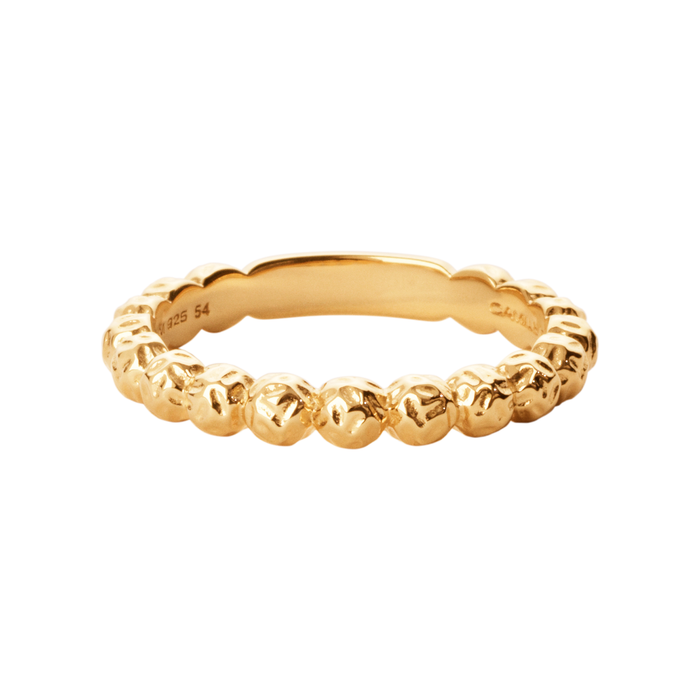 Camille Brinch Small Dots ring i forgyldt 925 sterlingsølv
