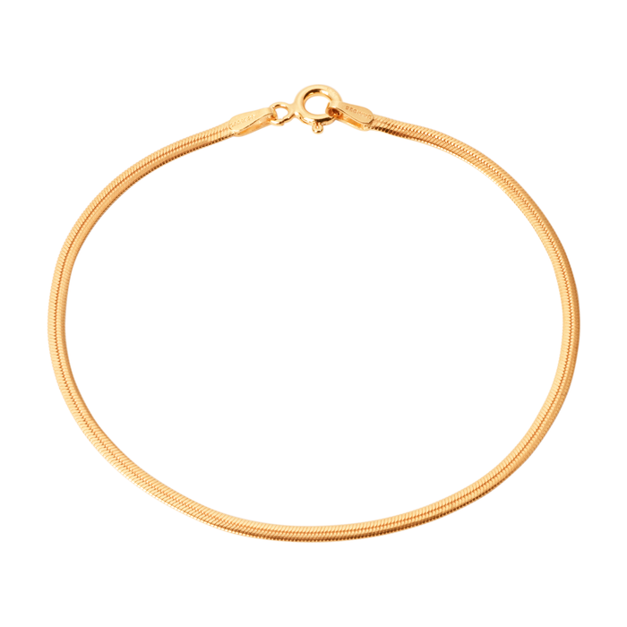 Forgyldt Camille Brinch Small Essentia Snake armbånd i 925 sterlingsølv