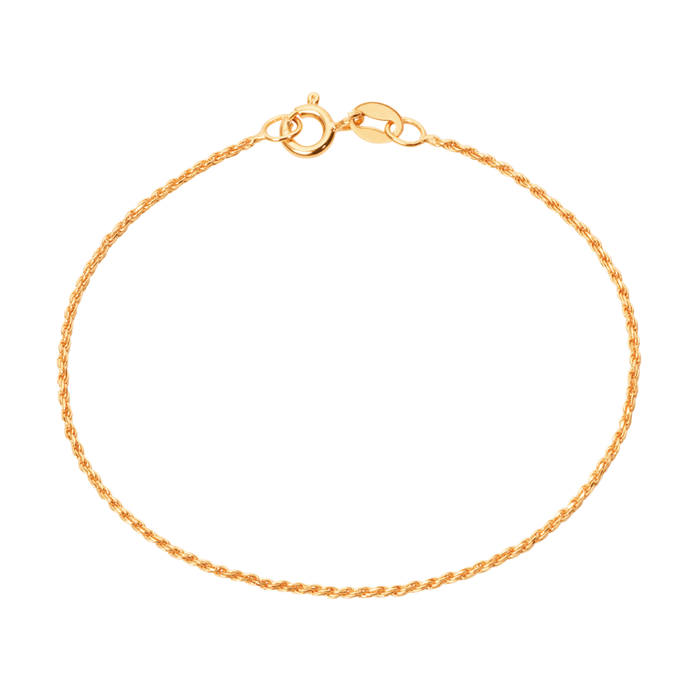 Camille Brinch Small Twisted Sparkly armbånd i forgyldt 925 sterlingsølv