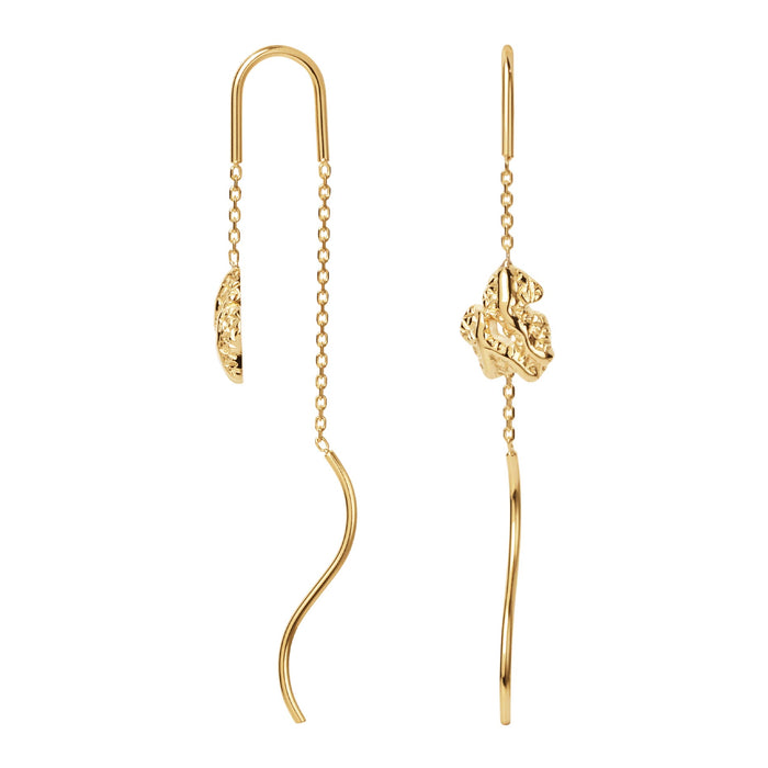 Camille Brinch Store Sway Zebra Earlines i 22 karat forgyldt sterling sølv