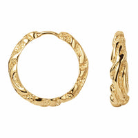 Camille Brinch Store Zebra Hoops i 22 karat forgyldt sterling sølv med zebra-inspireret design