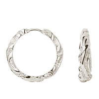 Camille Brinch Store Zebra Hoops i 925 sterling sølv med rhodium