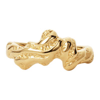 Camille Brinch Sway Zebra Ring i 22 karat forgyldt sterling sølv med organisk Zebra-design og 10 mm overflade