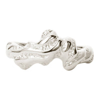 Camille Brinch Sway Zebra Ring i 925 sterling sølv med organisk Zebra-design og rhodiumbelagt overflade