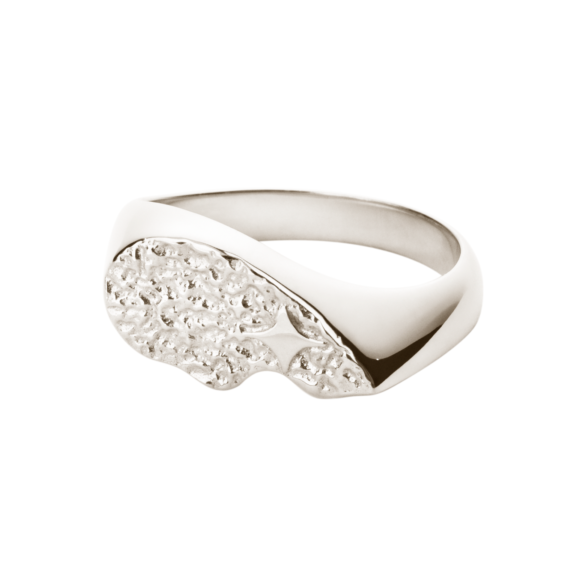 Camille Brinch Textured BFF Sparkly ring i 925 sterlingsølv