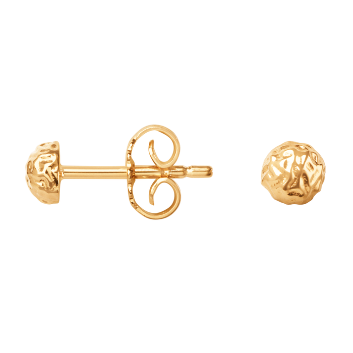 Camille Brinch Textured Dots Stud ørestikker i forgyldt 925 sterlingsølv