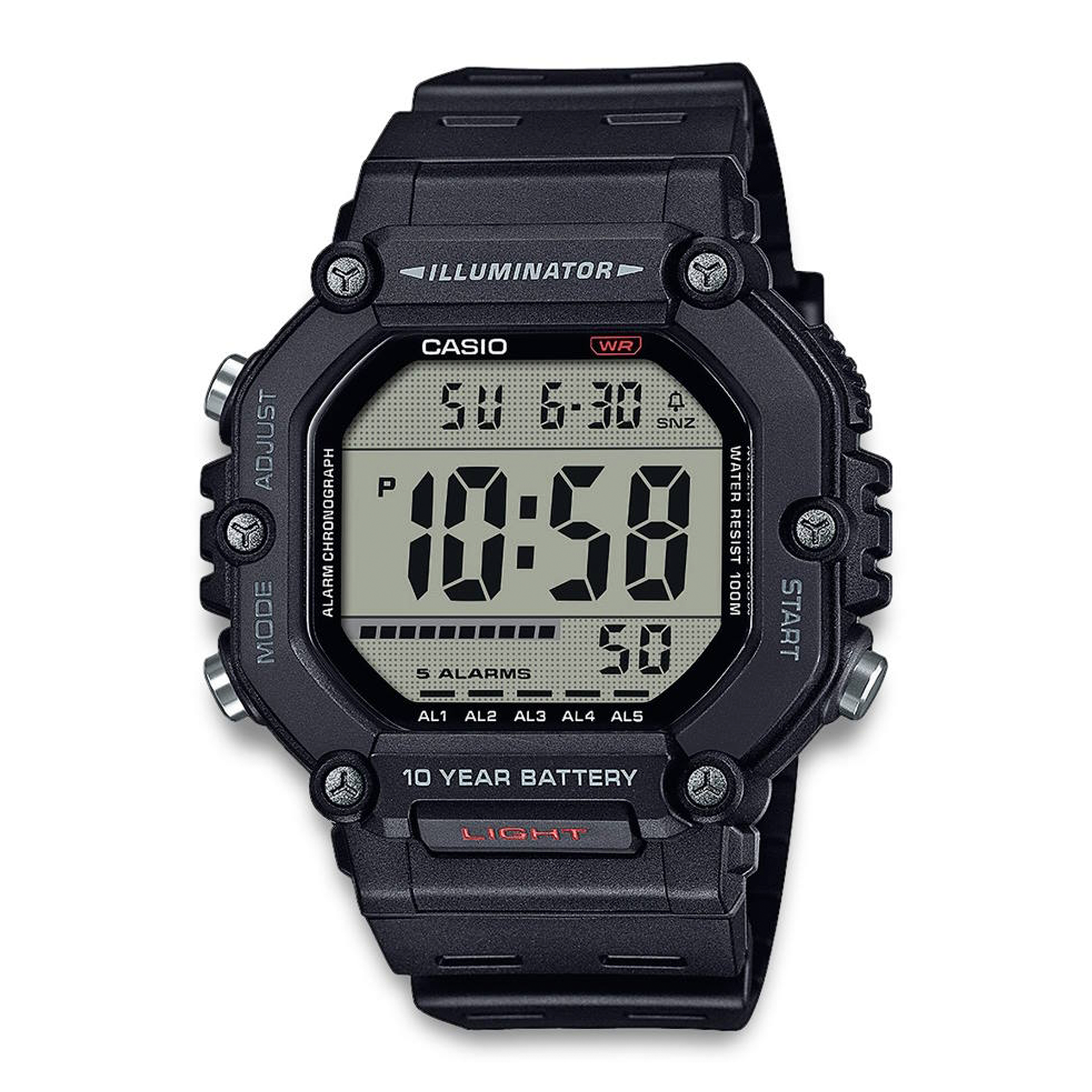 Casio AE-1600H-1AVEF med stort digitalt display