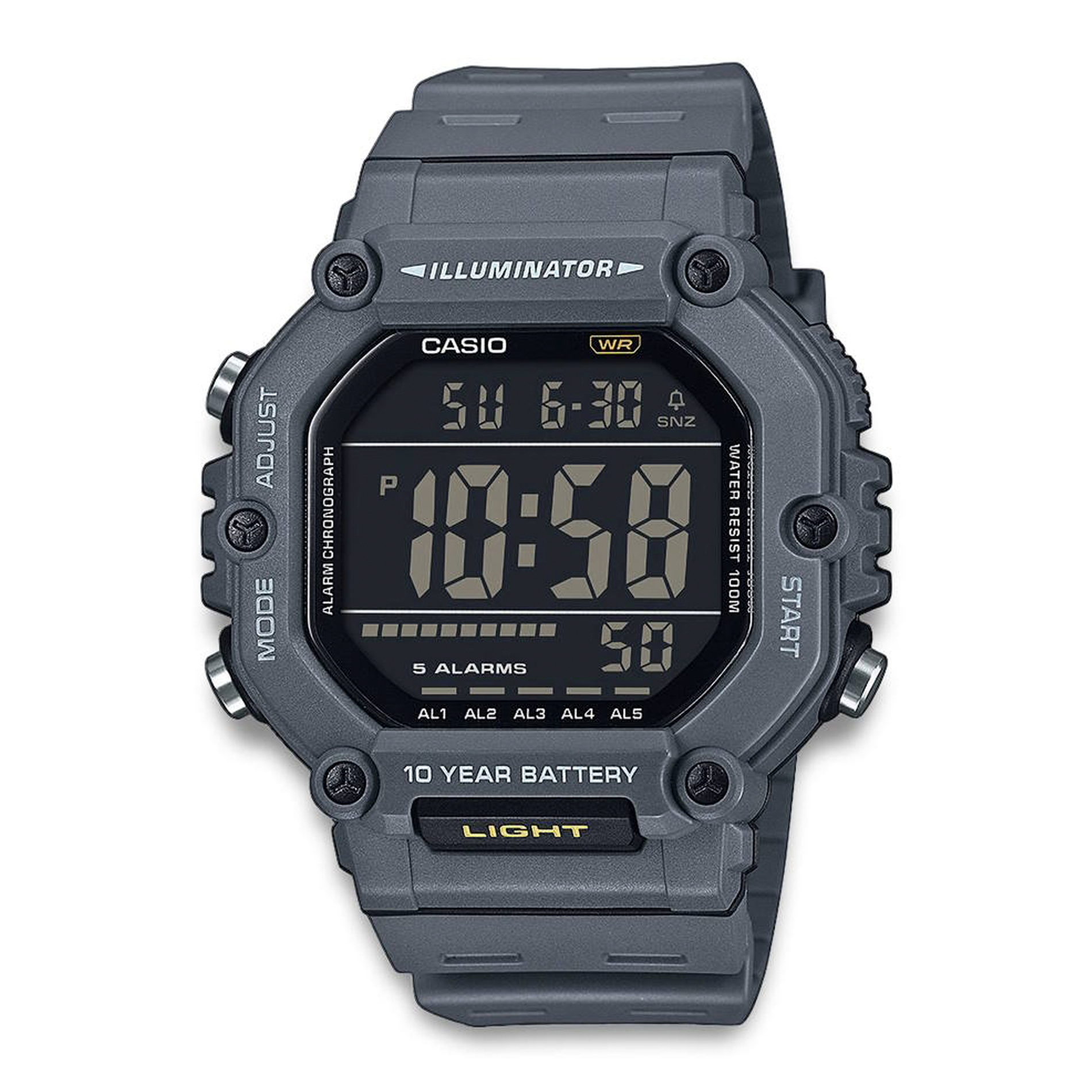 Casio AE-1600H-8BVEF med alarm og LED-belysning