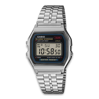 Casio A159WE-1EF med alarm og stopursfunktion