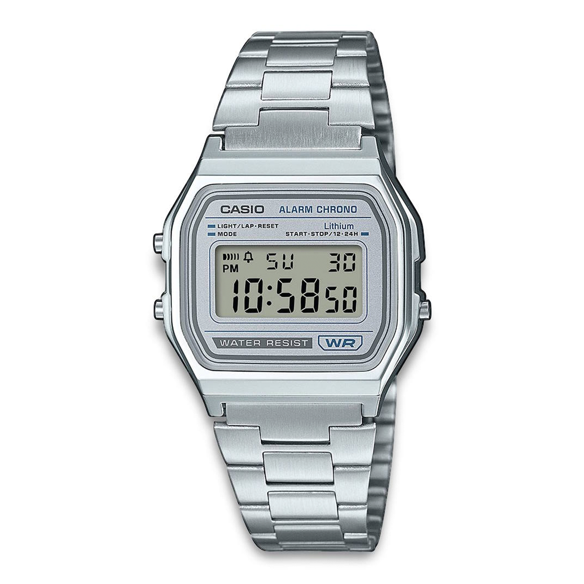 Casio Vintage A158WEA-7EF digitalur med stållænke