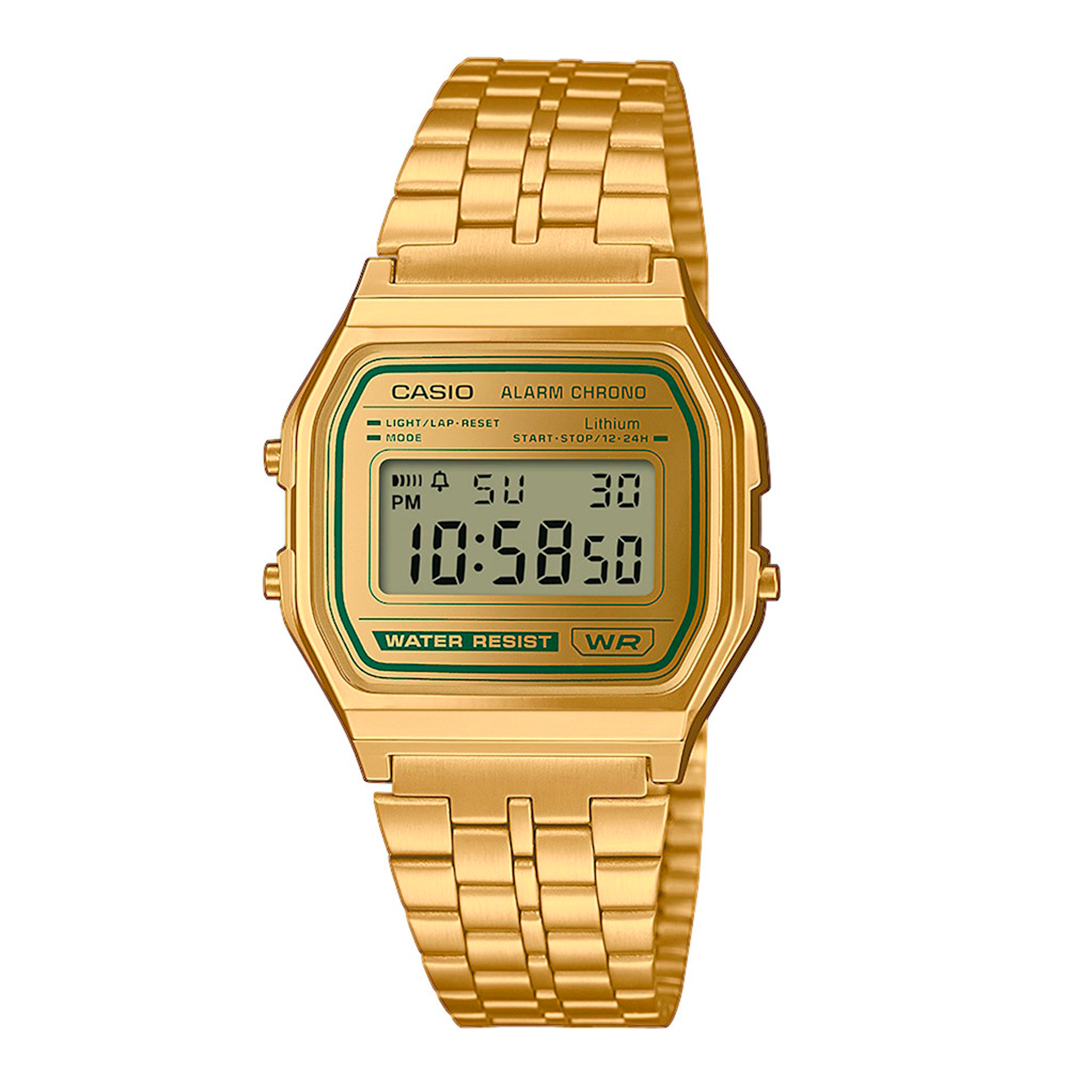 Casio Vintage A158WEGV-9AEF digitalur i guldfarvet design