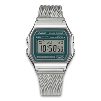 Casio Vintage A158WEM-3EF digitalur med grøn skive