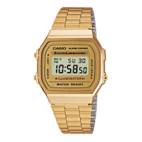 Casio A168WG-9EF med guldfarvet stållænke