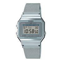 Casio A700WEM-7AEF retro ur i sølvfarvet design