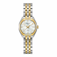 Certina DS-2 Lady 28 mm med perlemorsskive, diamanter og two-tone stållænke