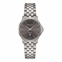 Certina DS-8 Lady dameur i 31 mm med grå urskive, titaniumlænke og safirglas