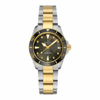 Certina DS Action Powermatic 80 dameur i 34,5 mm med tofarvet lænke, perlemorsskive og diamanter