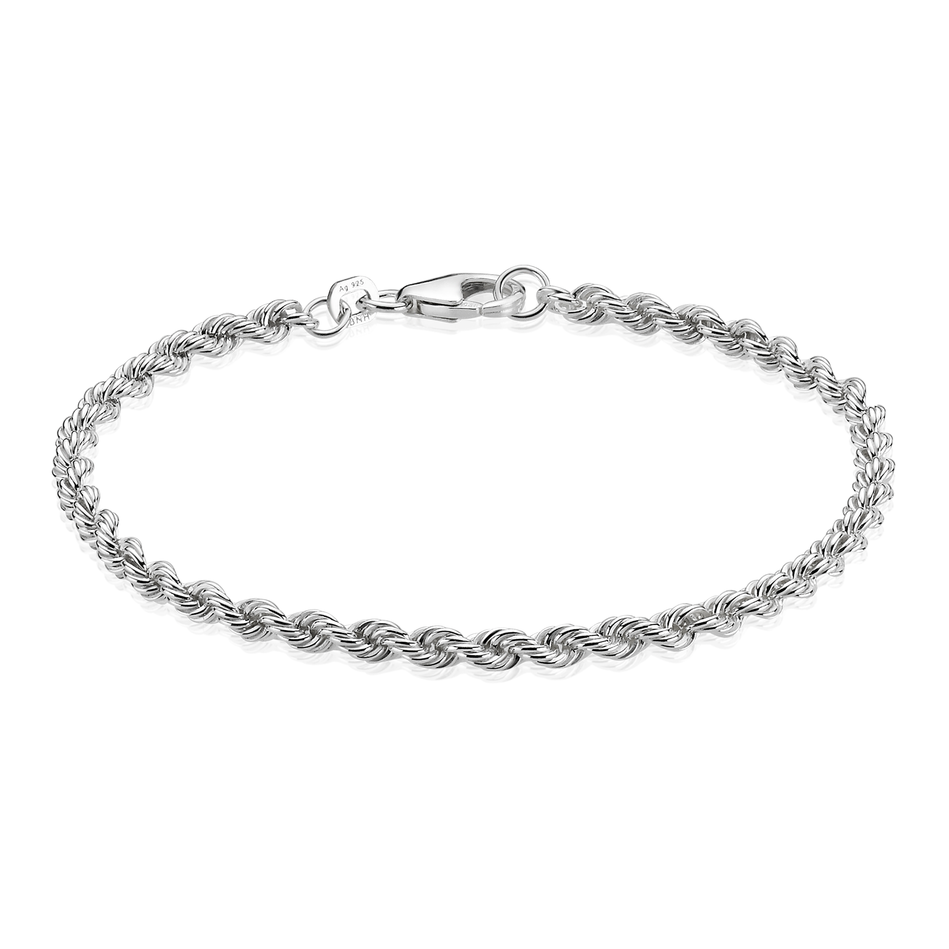 Cordel armbånd i 925 sterlingsølv