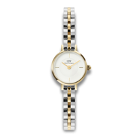 Daniel Wellington Petite Mini Bic 19 mm ADW00100923 med tofarvet stållænke og lys urskive