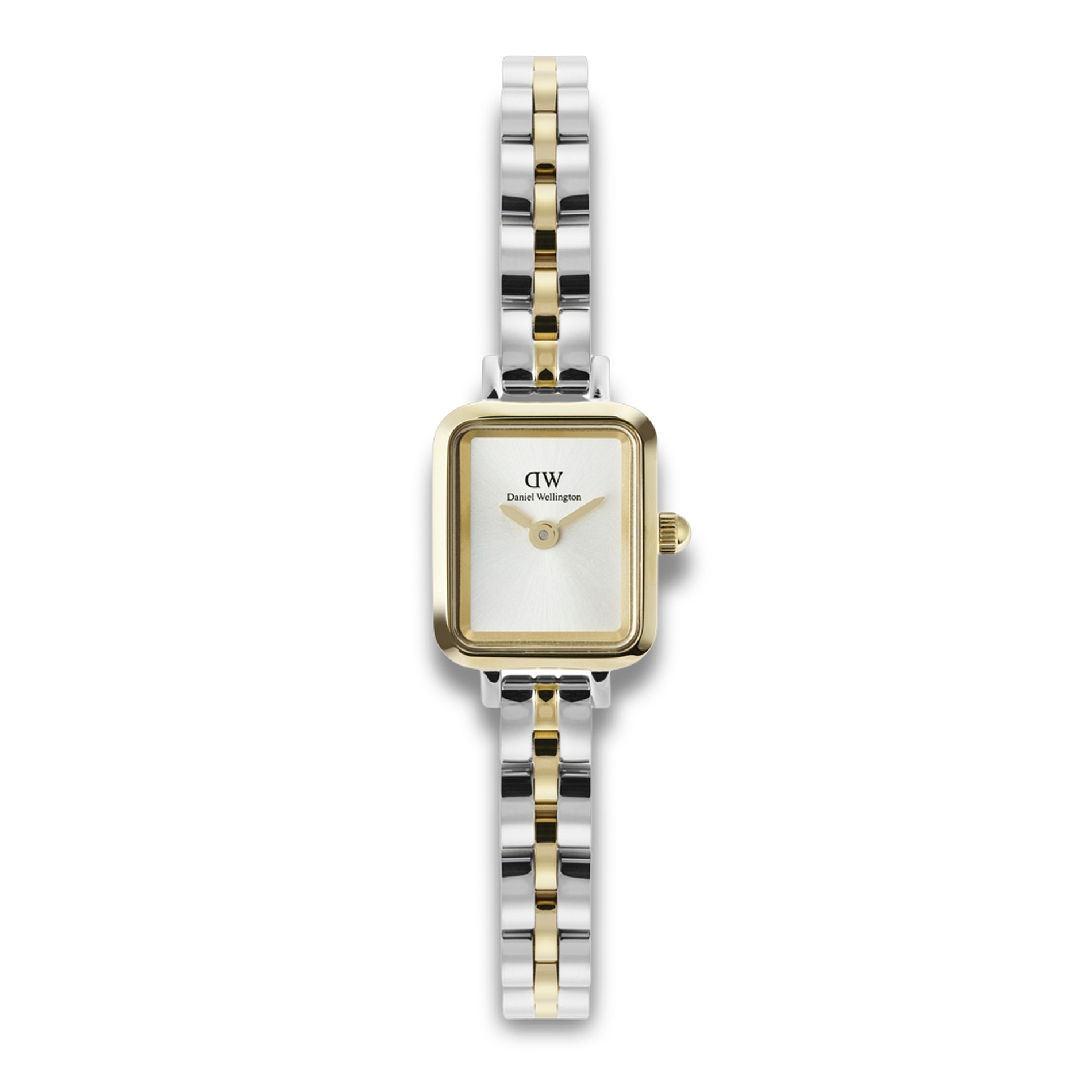 Daniel Wellington Quadro Mini Bic 15 mm ADW00100925 med tofarvet stållænke og firkantet urskive