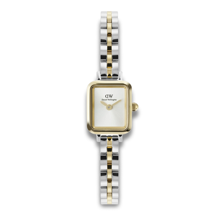 Daniel Wellington Quadro Mini Bic 15 mm ADW00100925 med tofarvet stållænke og firkantet urskive