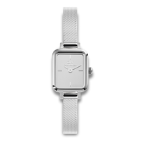 Daniel Wellington Quadro Mini Mirror S dameur ADW00100800 med sølvfarvet mesh-rem