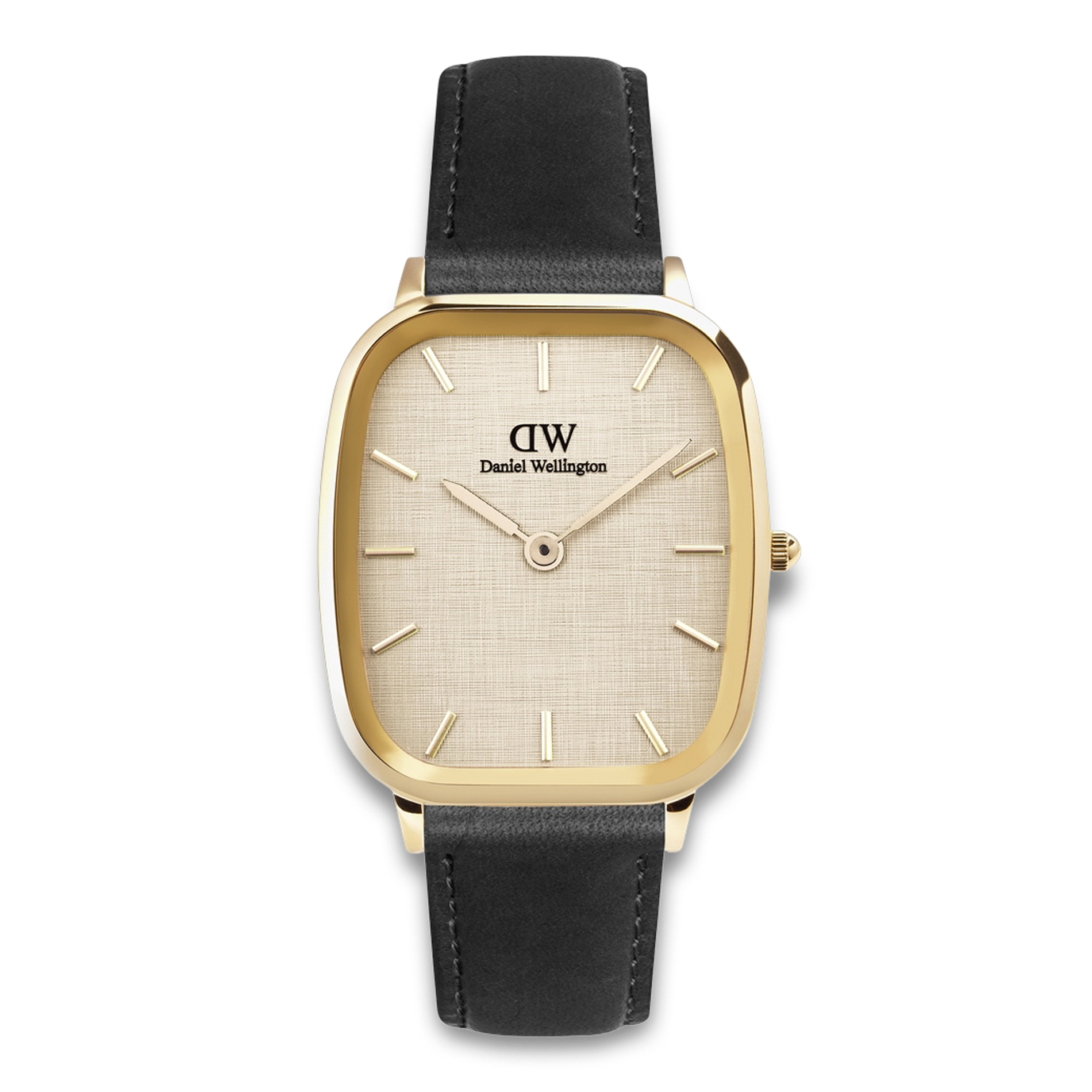 Daniel Wellington Vintage Sheffield G 36 mm ADW00100838 med champagnefarvet urskive og sort læderrem