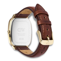Bagside af Daniel Wellington Vintage St Mawes G ADW00100839 med brun læderrem