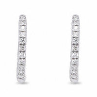 Diamond Hoops i 18 karat hvidguld med 22 hvide diamanter på i alt 0,18 carat
