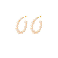 Pernille Corydon Liberty Hoops med perler i forgyldt sterling sølv, 20 mm.