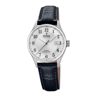 Festina D. Swiss Made F20009/5 dameur med sølvfarvet urskive.