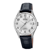 Festina H. Swiss Made F20007/1 herreur med sølvfarvet urskive.