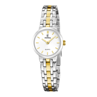 Festina Mademoiselle dameur 23 mm F20747/1 i bicolor rustfrit stål med hvid urskive