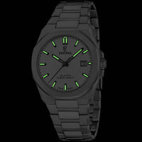 Festina Swiss Made Classic Steel F20100/1 i mørke med selvlysende visere og indeks